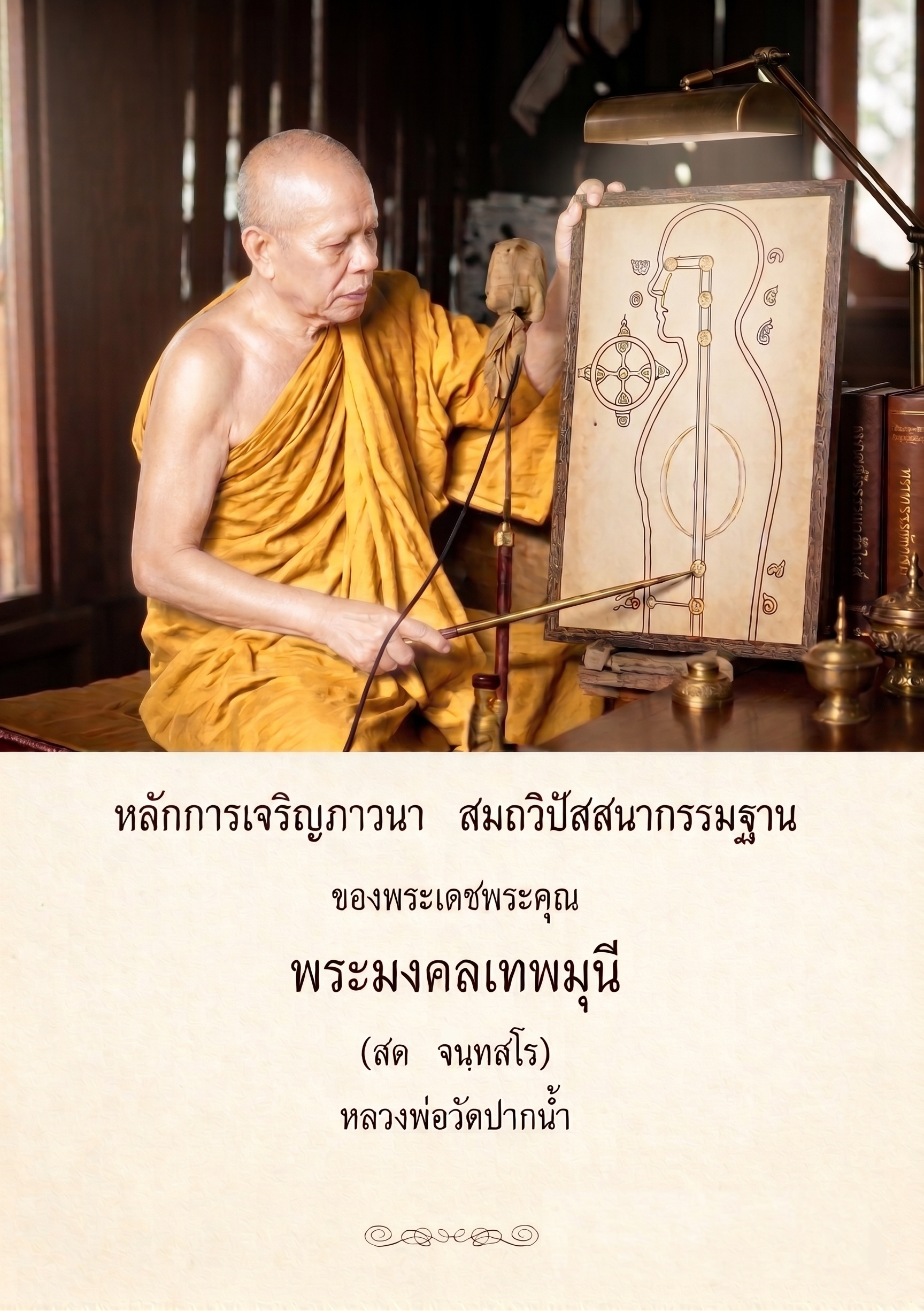 ภาพประกอบ หลักการเจริญภาวนา สมถวิปัสสนากรรมฐาน ตามแนวทางวิชชาธรรมกาย หลวงปู่วัดปากน้ำ