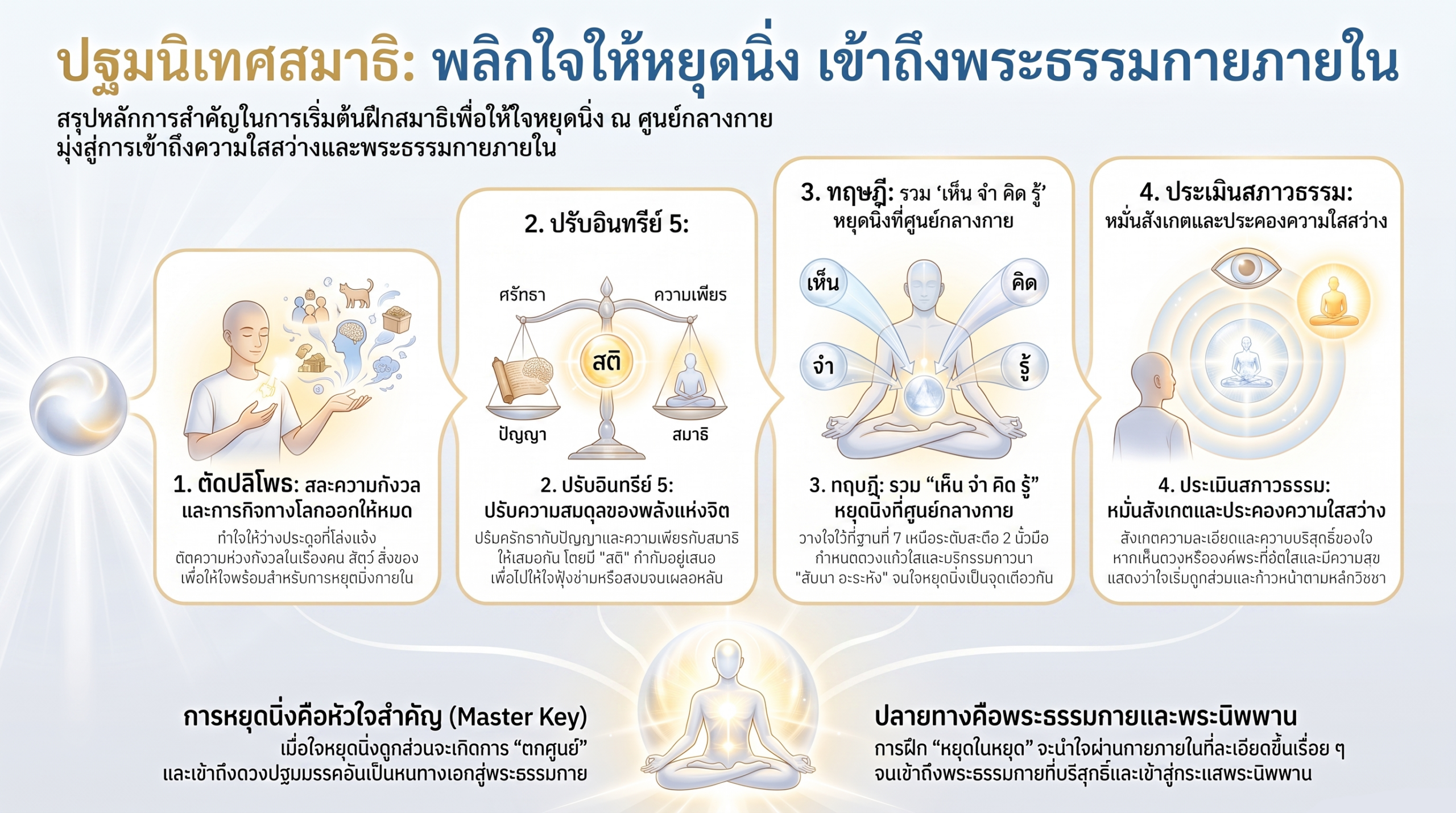 ปฐมนิเทศสมาธิ การเตรียมความพร้อมสู่สมถวิปัสสนากัมมัฏฐาน วิชชาธรรมกาย