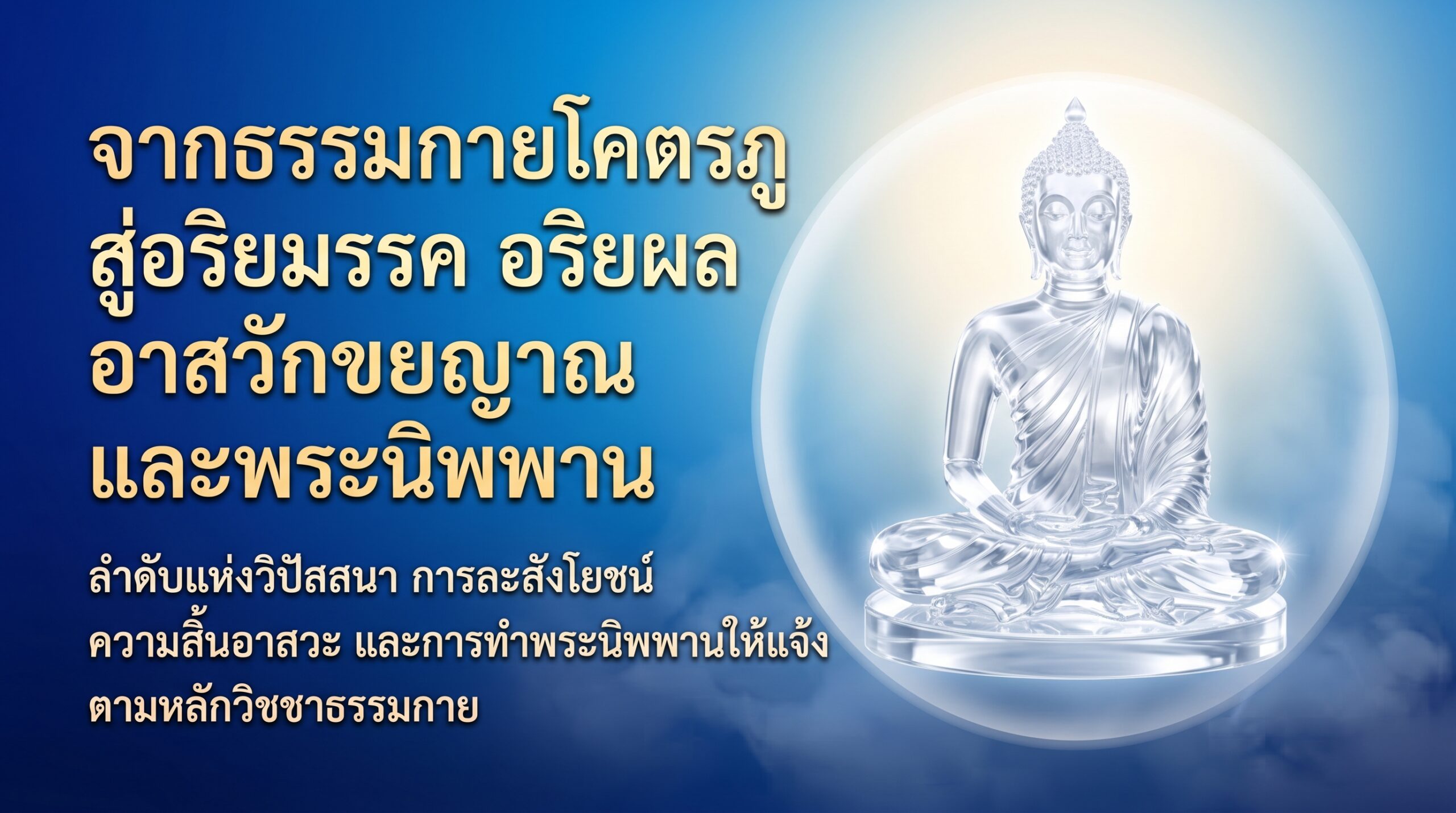 จากธรรมกายโคตรภูสู่อริยมรรค อริยผล อาสวักขยญาณ และพระนิพพาน ตามหลักวิชชาธรรมกาย